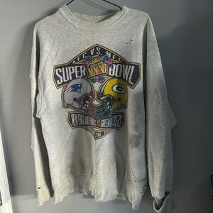 Vintage 1997 Packers vs. Patriots Super Bowl Sweatshirt